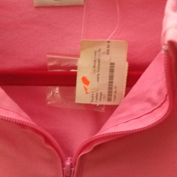 Rods pink show blouse, NWT, XL, front zip - Picture 2 of 4